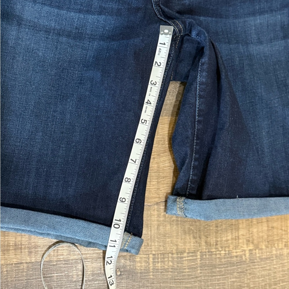 Dark Blue Denim Roll-Cuff Women’s Shorts - Picture 8 of 8